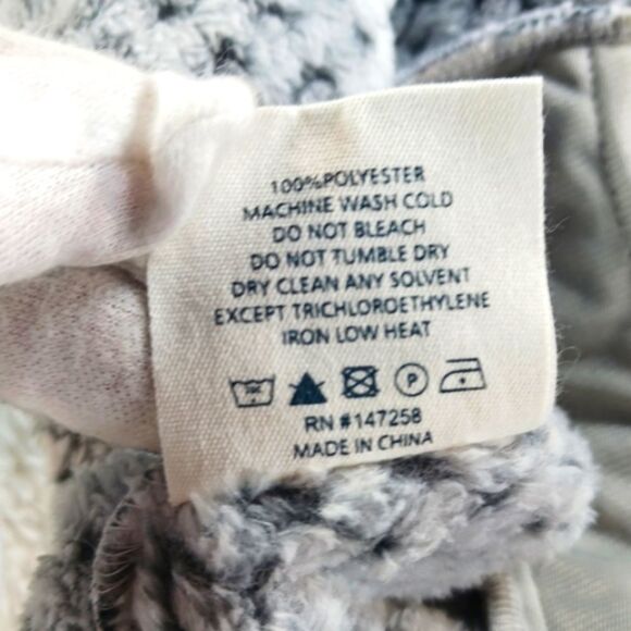 Simply Southern Gray Plush Fleece Pullover 1/4 Snap Button Sherpa Women's XL - Picture 6 of 10